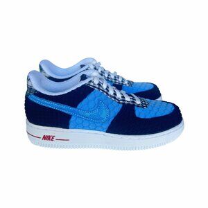⭐Rare Nike Air Force 1 Lv8 Unisex Kids Shoes Sz 2Y DZ5304-001 Blue White Sneaker